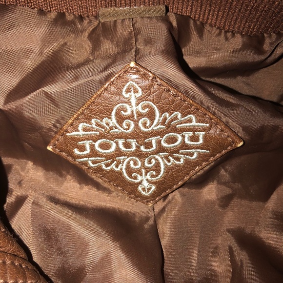 LEATHER BROWN CUTE CROPPED JACKET - Picture 3 of 4